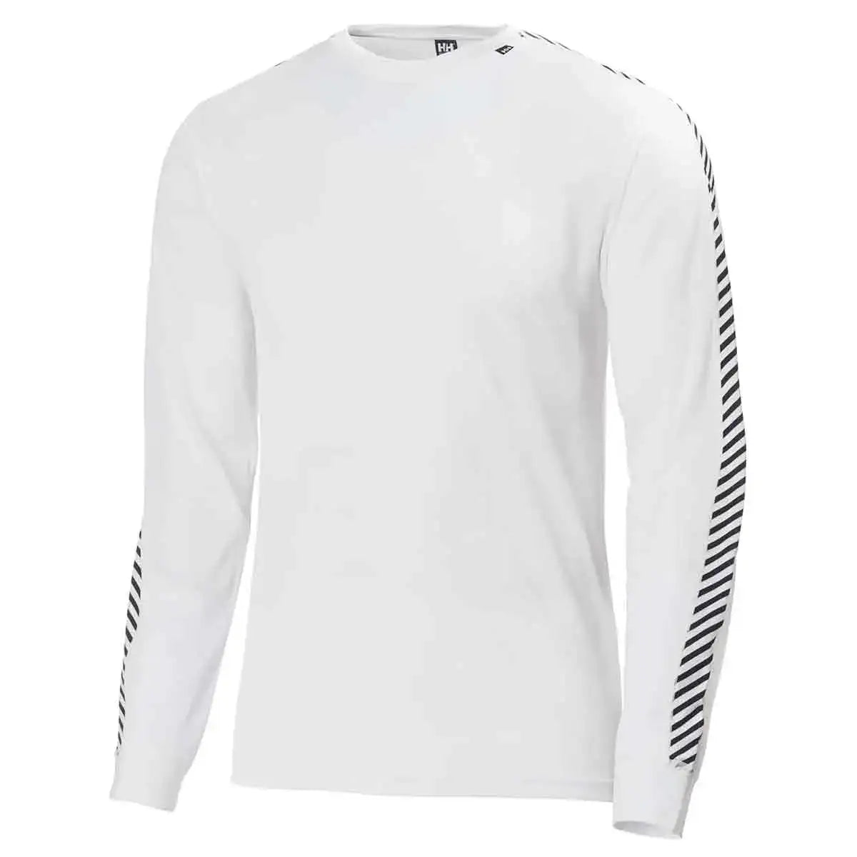 Helly Hansen Mens Lifa Stripe Long Sleeve Crew Base Layer - John Bull Clothing White from  John Bull Clothing 