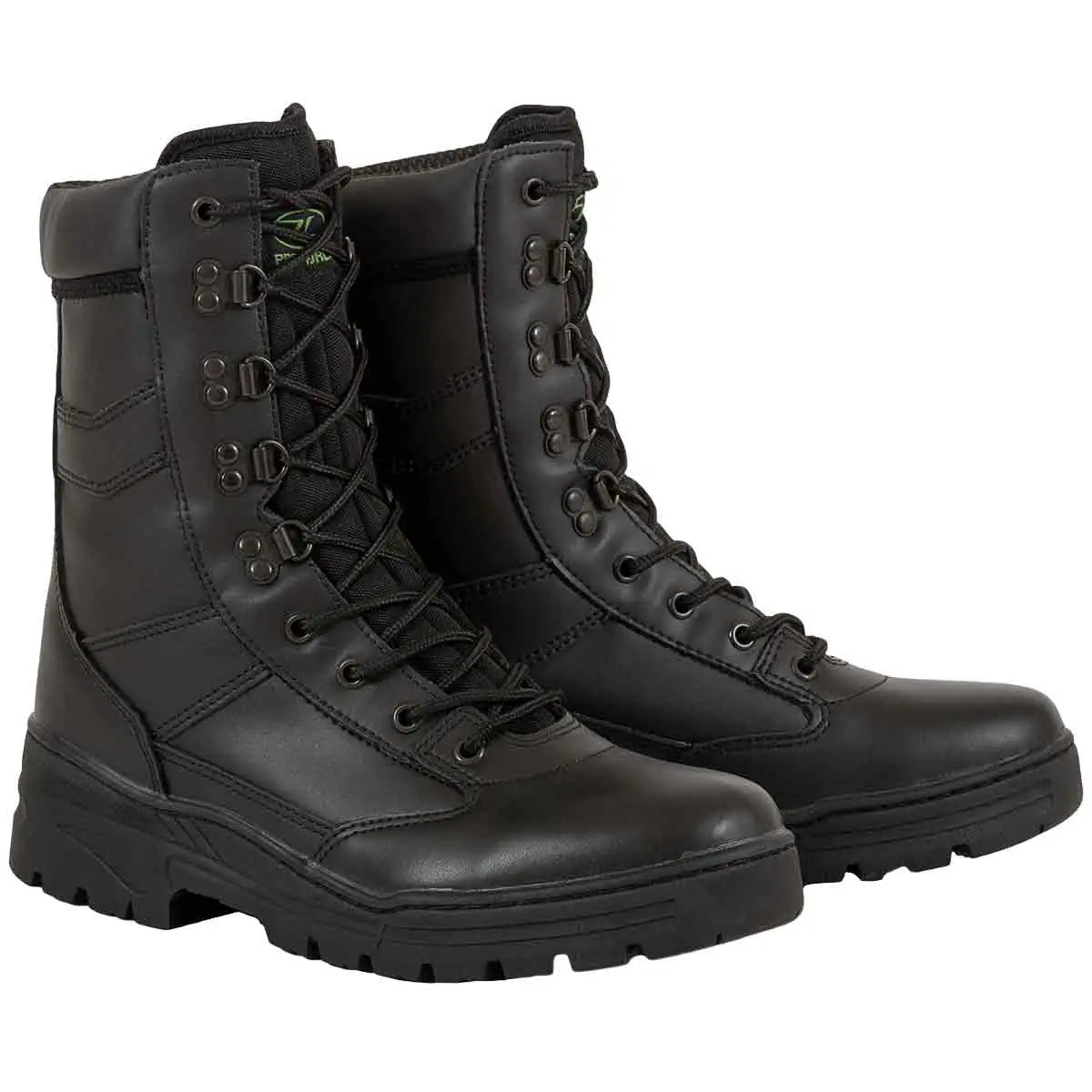 Highlander Delta Black Police Boot with durable leather construction, high ankle support, and rugged sole for law enforcement professionals.  from  John Bull Clothing 