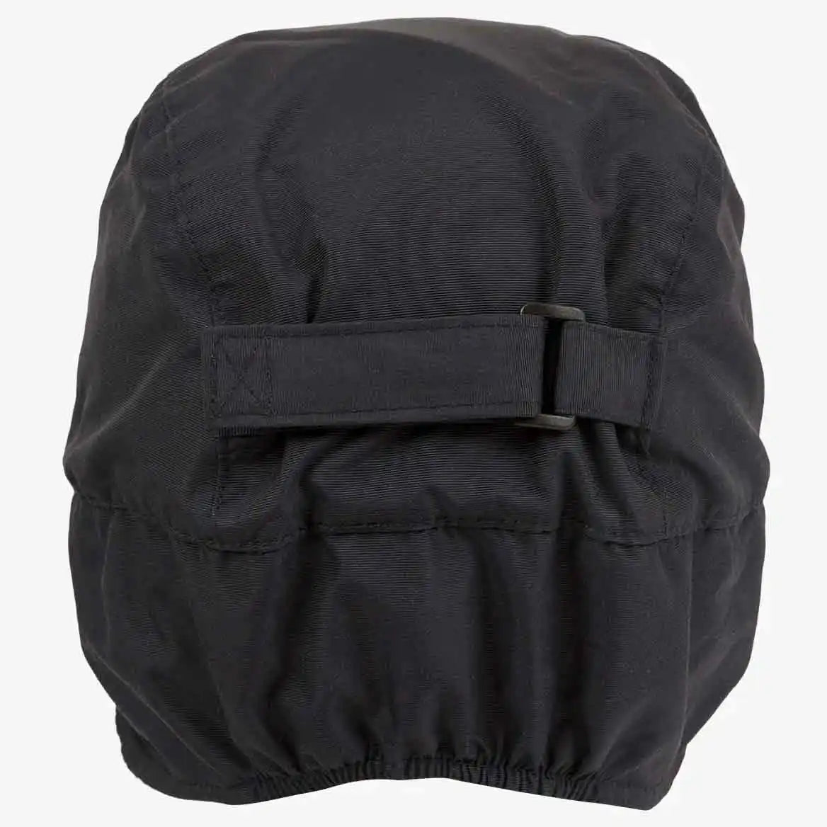Rear view of Highlander Dry Tech Mountain Waterproof Hat with adjustable strap and elastic band for a secure fit in harsh weather.  from  John Bull Clothing 
