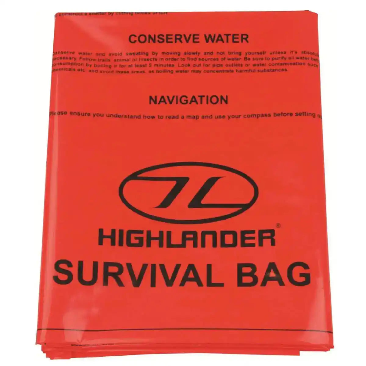 Highlander Emergency Survival Hi-Vis Bivi Bag - John Bull Clothing Orange from  John Bull Clothing 