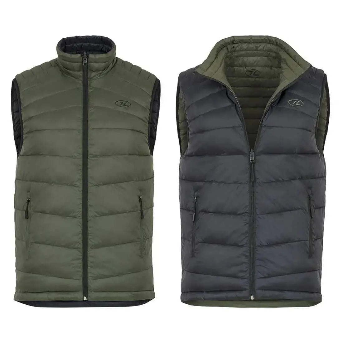 Highlander Mens Reversible Gilet Jacket - John Bull Clothing Olive from  John Bull Clothing 