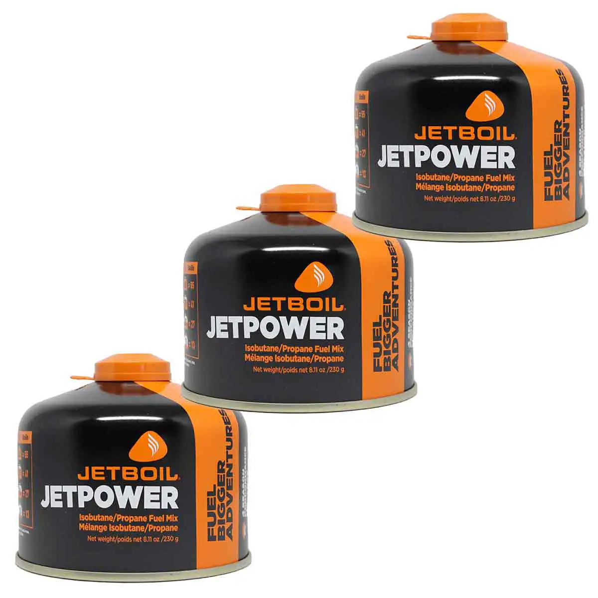 Jetboil Jetpower Gas Fuel Cartridge - John Bull Clothing 230g (3 Pack) from  John Bull Clothing 