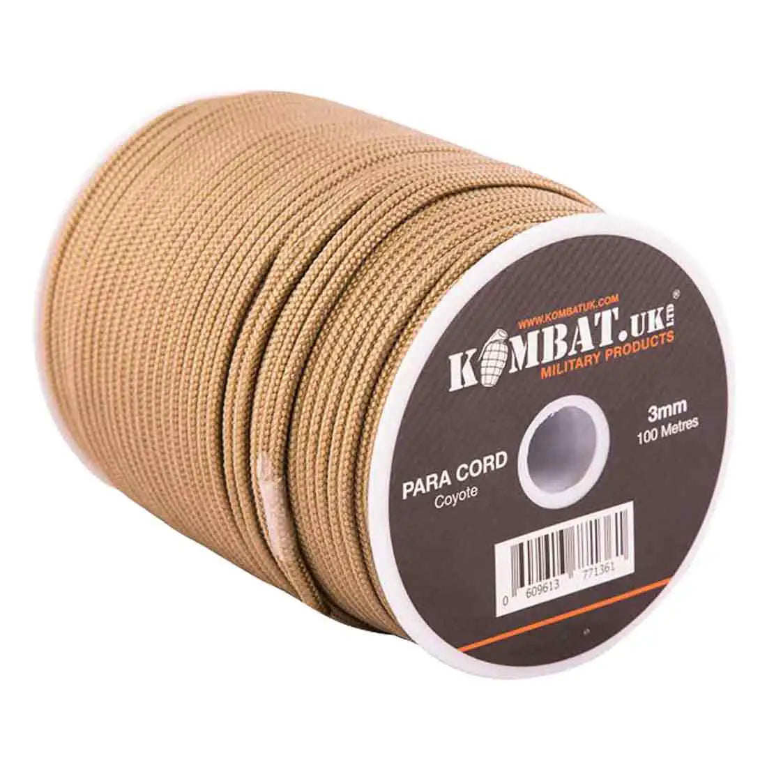 Kombat Para Cord Reel 100 Metres - John Bull Clothing Tan from  John Bull Clothing 