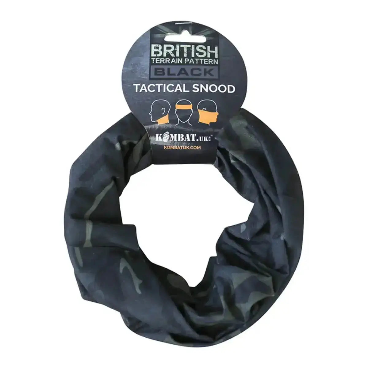 Kombat Tactical Stretch Snood - John Bull Clothing BTP Black from  John Bull Clothing 