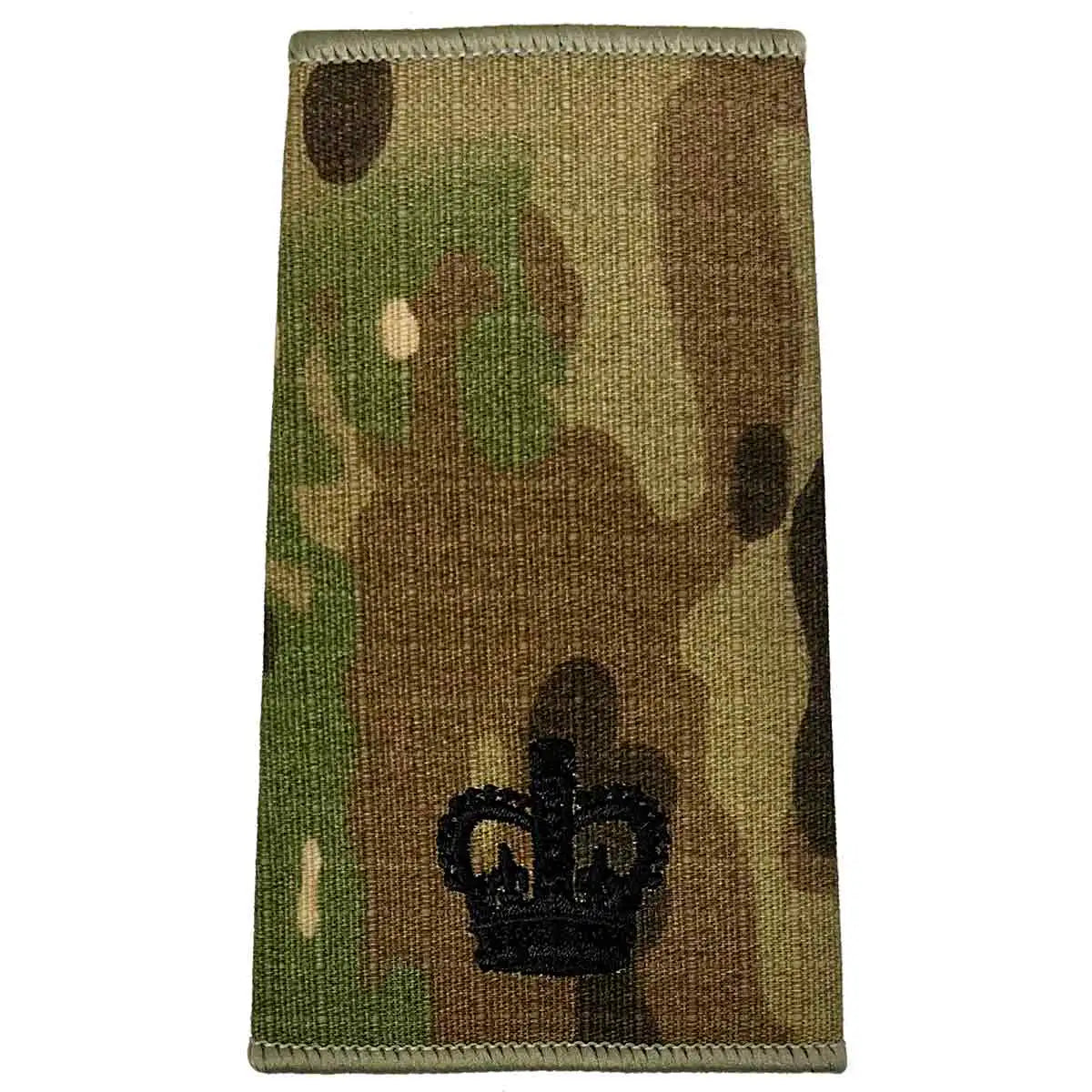 Military Rank Slide in Multicam with black crown embroidery, ideal for officer uniforms, made by John Bulls. Major from  John Bull Clothing 