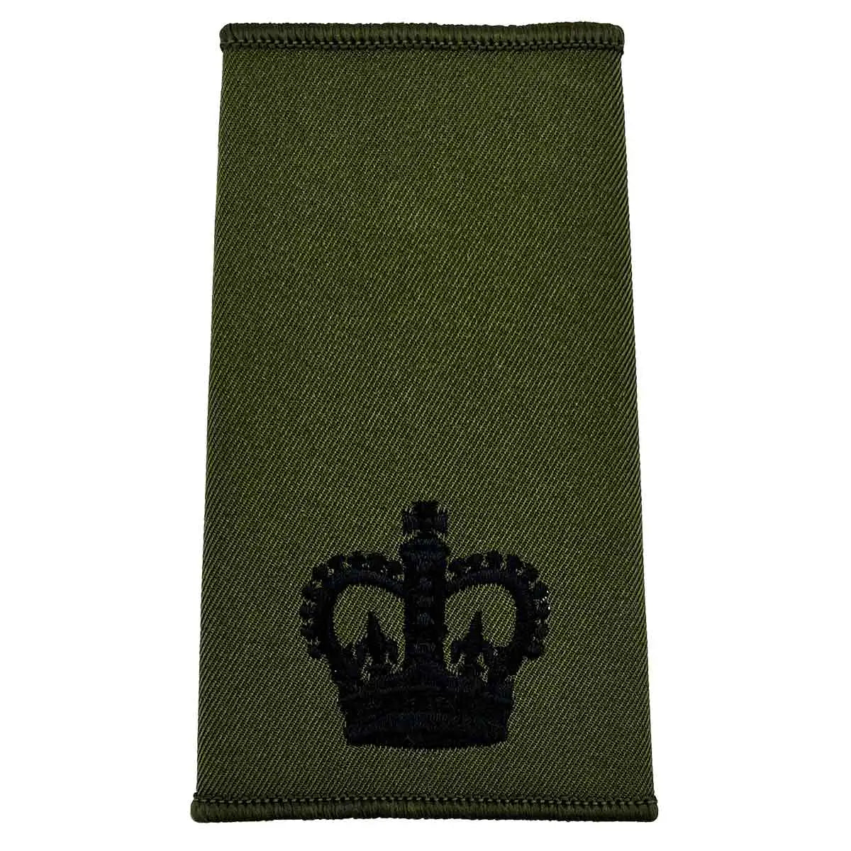 Olive Green Rank Slides with Black Embroidery (Pair) - John Bull Clothing  from  John Bull Clothing 
