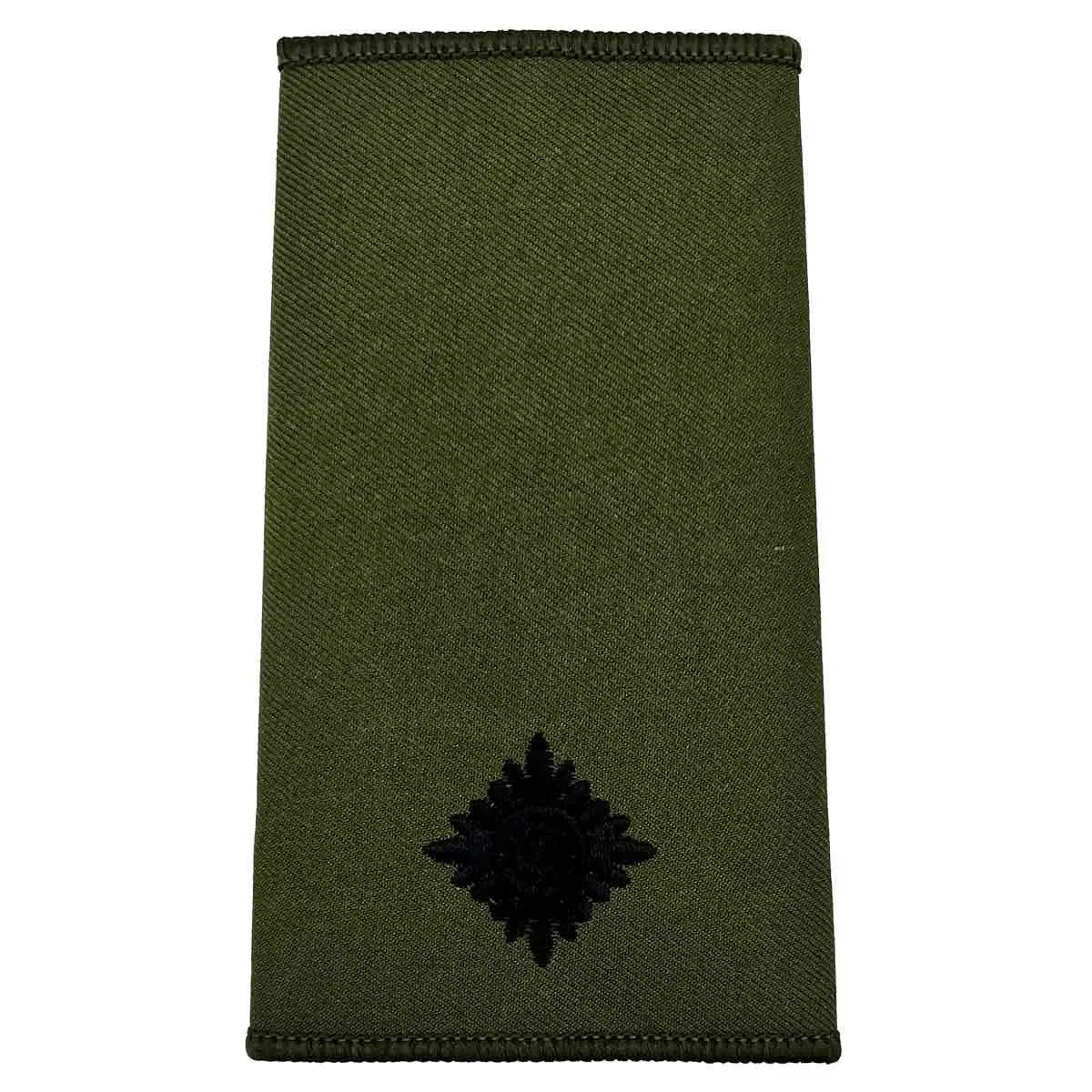 Olive Green Rank Slides with Black Embroidery (Pair) - John Bull Clothing 2nd LT from  John Bull Clothing 