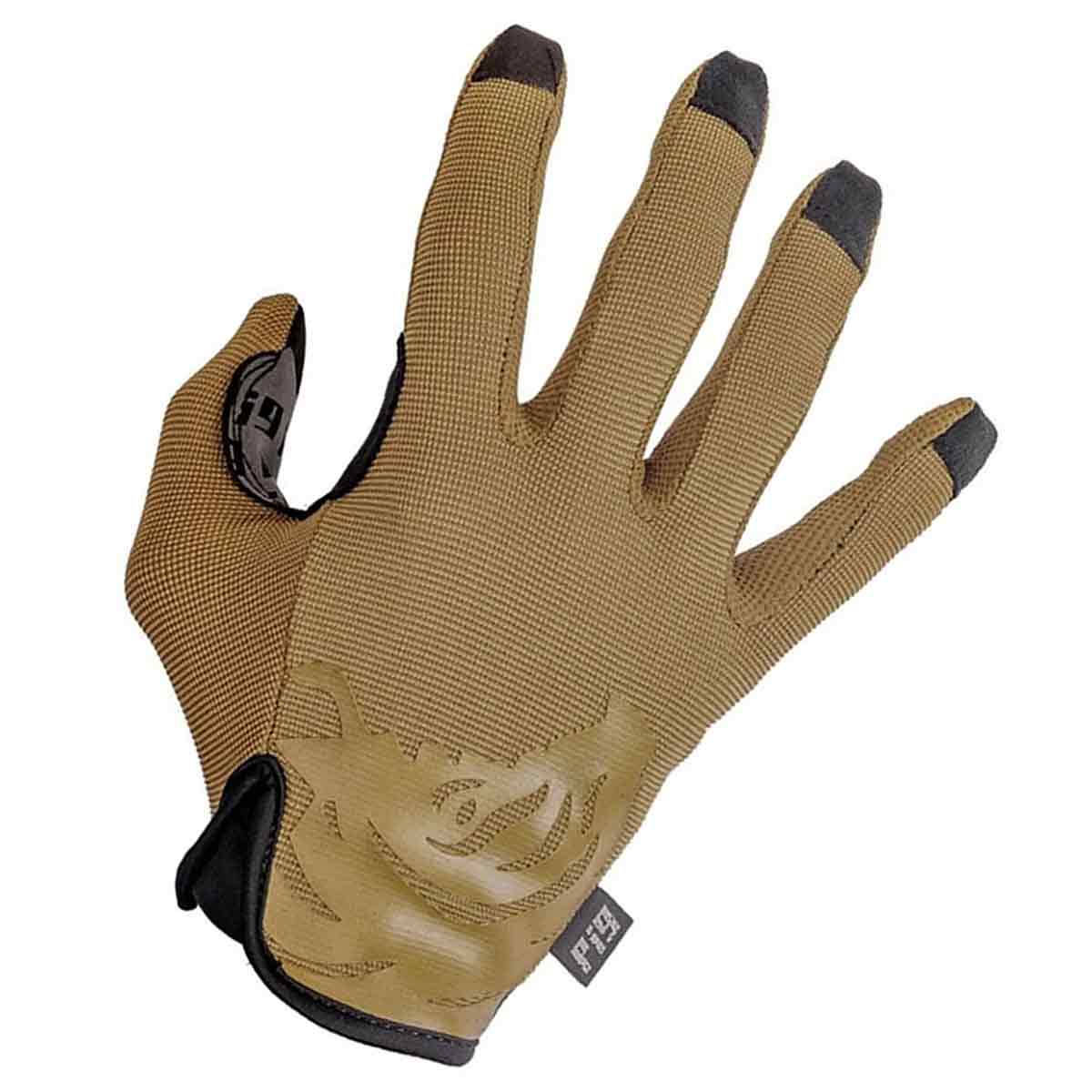 PIG FDT Delta Utility Glove in Coyote Brown, designed for tactical and shooting applications. Features a flexible fit with touchscreen-compatible fingertips.