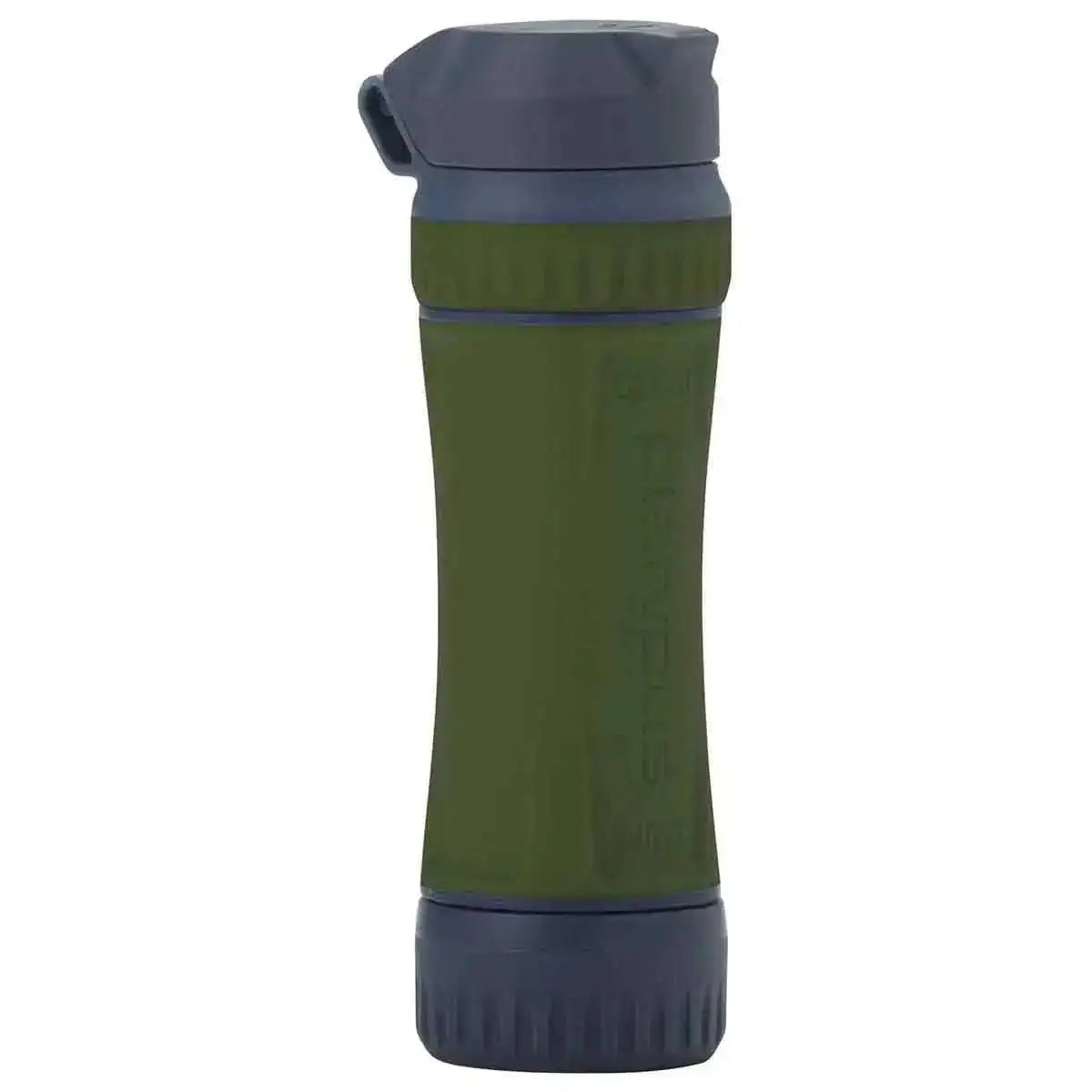 Platypus Quickdraw Water Filter in olive green, designed for efficient water filtration. A must-have for outdoor enthusiasts and backpackers. Green from  John Bull Clothing 