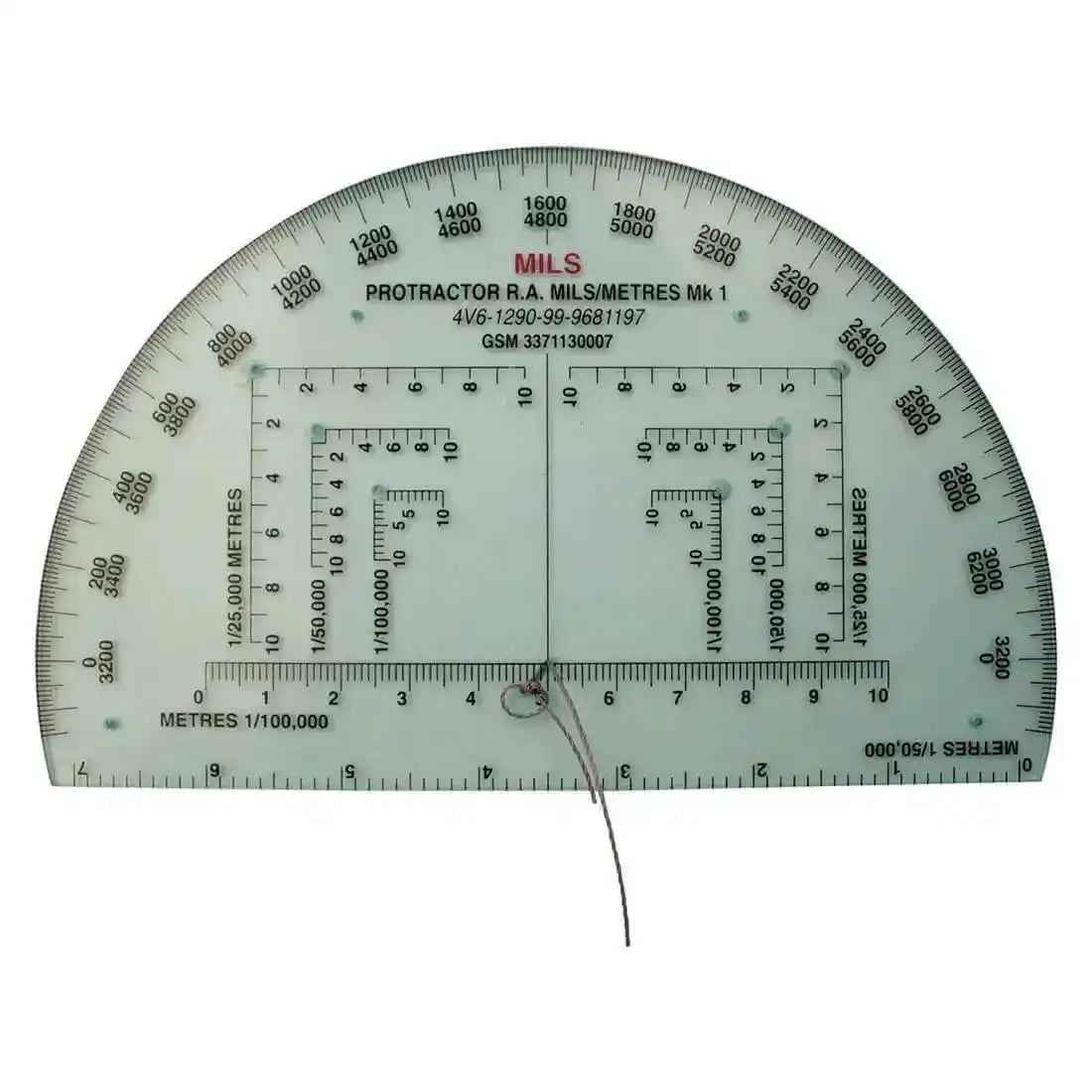 RA Mils Nato Approved 6" Map Reading Protractor - John Bull Clothing  from  John Bull Clothing 