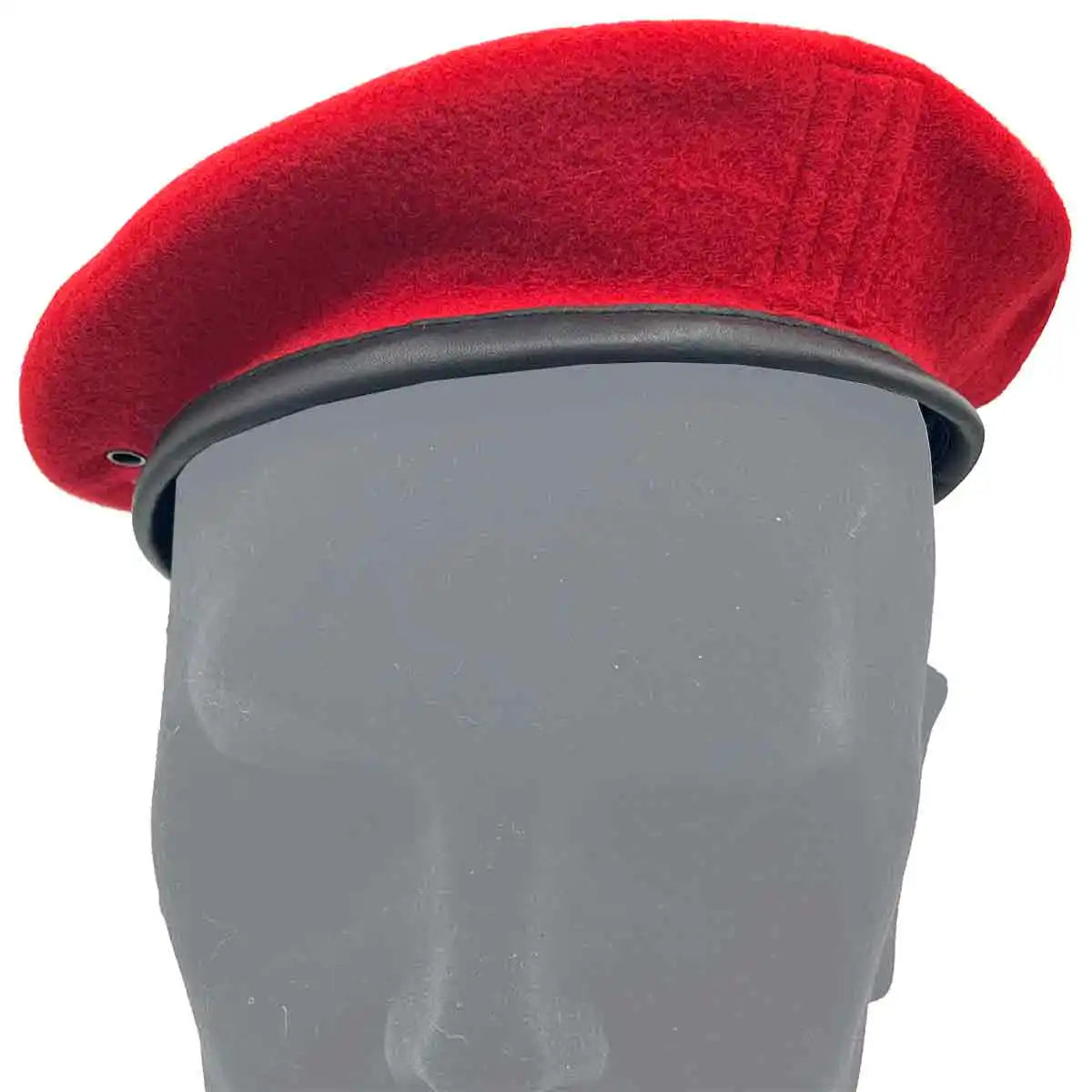 Royal Military Police Beret Silk Lined in red wool with black leather band, part of military uniforms at John Bull Clothing  from  John Bull Clothing 