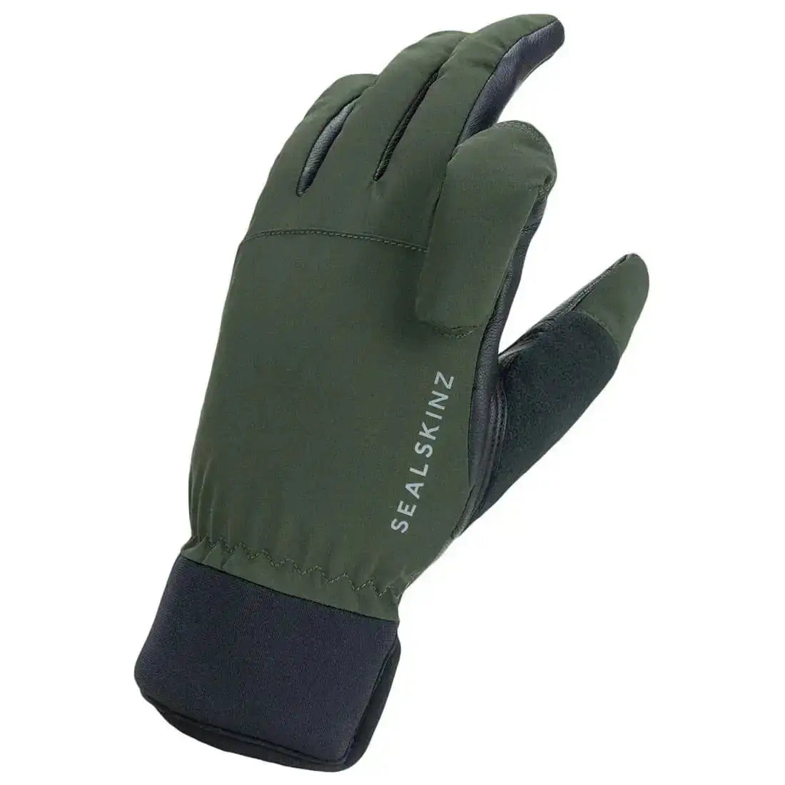 Sealskinz Broome Waterproof All Weather Shooting Glove in green with black palm, designed for outdoor shooting in wet and cold conditions.  from  John Bull Clothing 