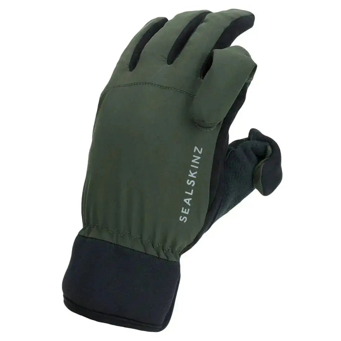 Sealskinz Stanford Waterproof All Weather Sporting Glove in green, designed for extreme winter activities and shooting with durable, insulated material.  from  John Bull Clothing 