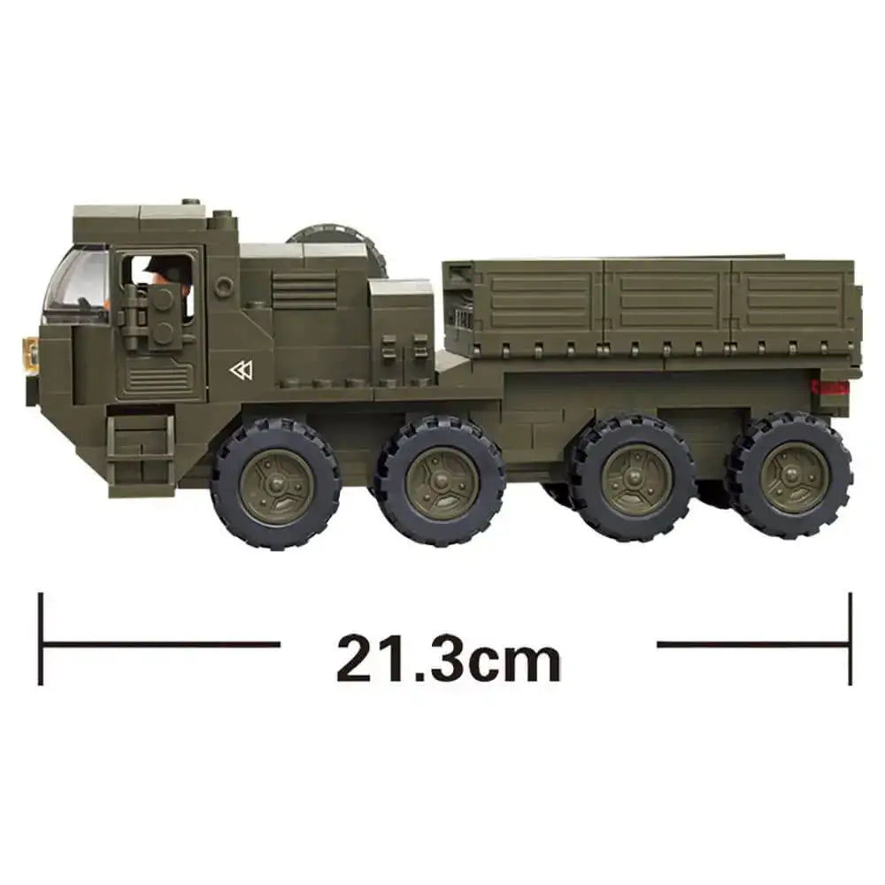 Sluban Heavy Truck Kit M38-B0302 side view with 21.3cm length measurement for scale reference.  from  John Bull Clothing 