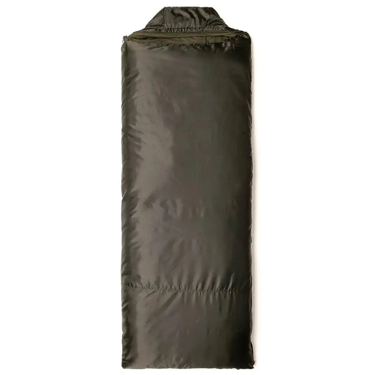 Olive green Snugpak Jungle Sleeping Bag with Mosquito Net, compact and lightweight for camping and hiking in tropical climates. Olive Green from  John Bull Clothing 