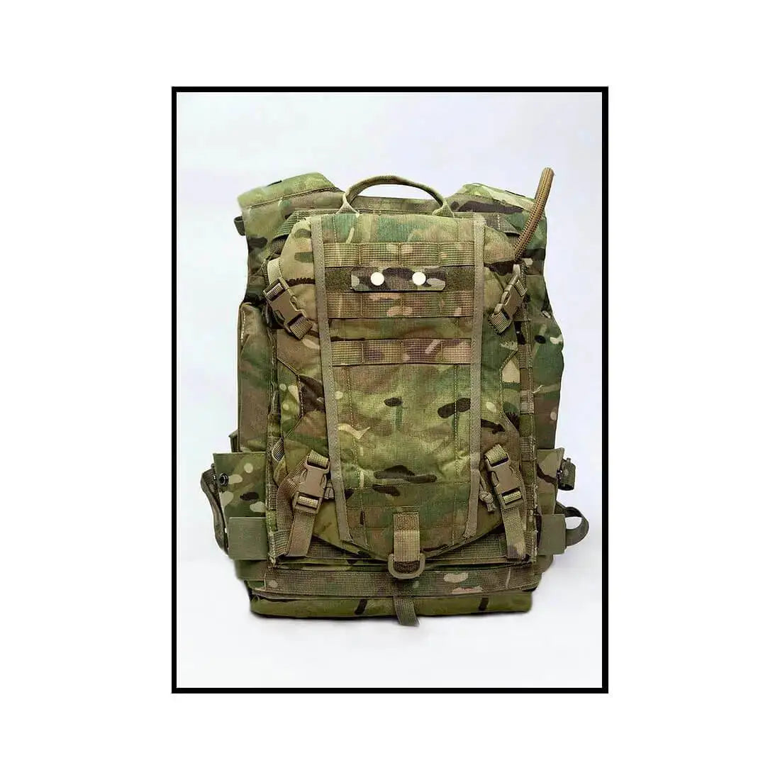 Spectre Lumineyes Panel Soldier Marking System attached to a multicam day-sack, enhancing visibility for outdoor recreation and tactical missions.  from  John Bull Clothing 