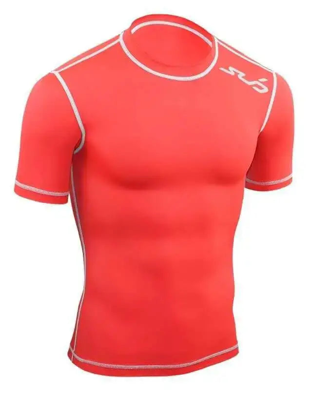 Sub Sports Mens Compression Short Sleeve Base Layer - John Bull Clothing Red from  John Bull Clothing 