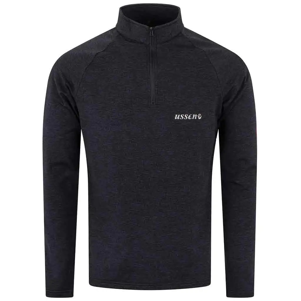 Ussen Baltic Norj Zipped Black Thermal Mens Top - John Bull Clothing  from  John Bull Clothing 
