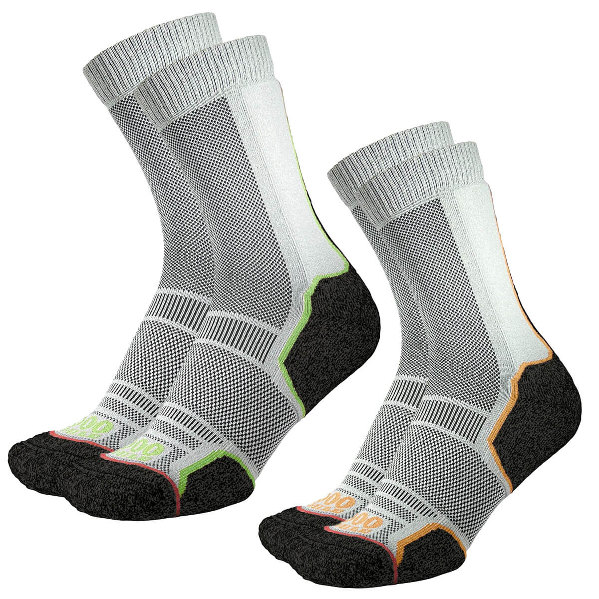 1000 Mile Trek Repreve Single Layer Twin Pack Socks - John Bull Clothing