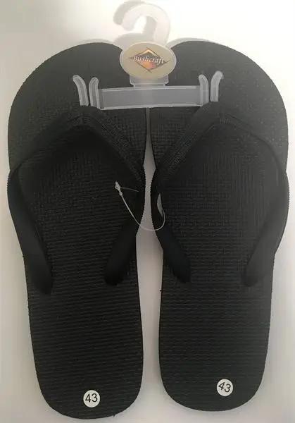 Black Flip Flops - One Size - John Bull Clothing