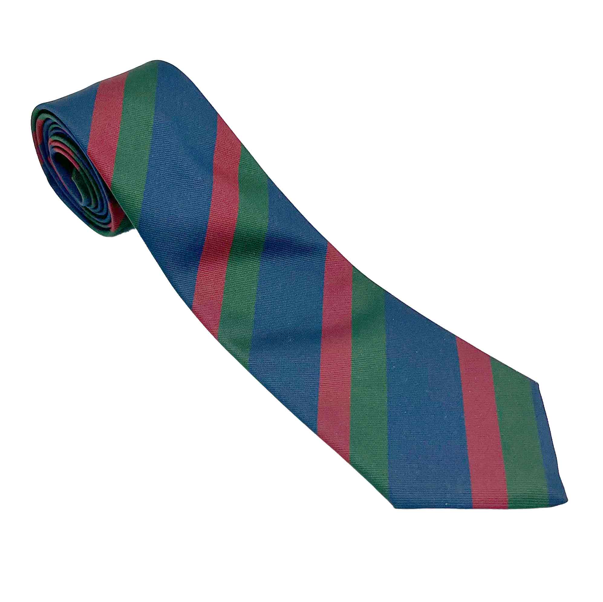 Black Watch Royal Highland Striped Polyester Regimental Tie - John Bull Clothing