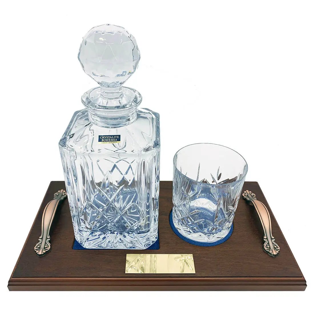 Crystal Whisky Decanter Set with 1 Glass - John Bull Clothing