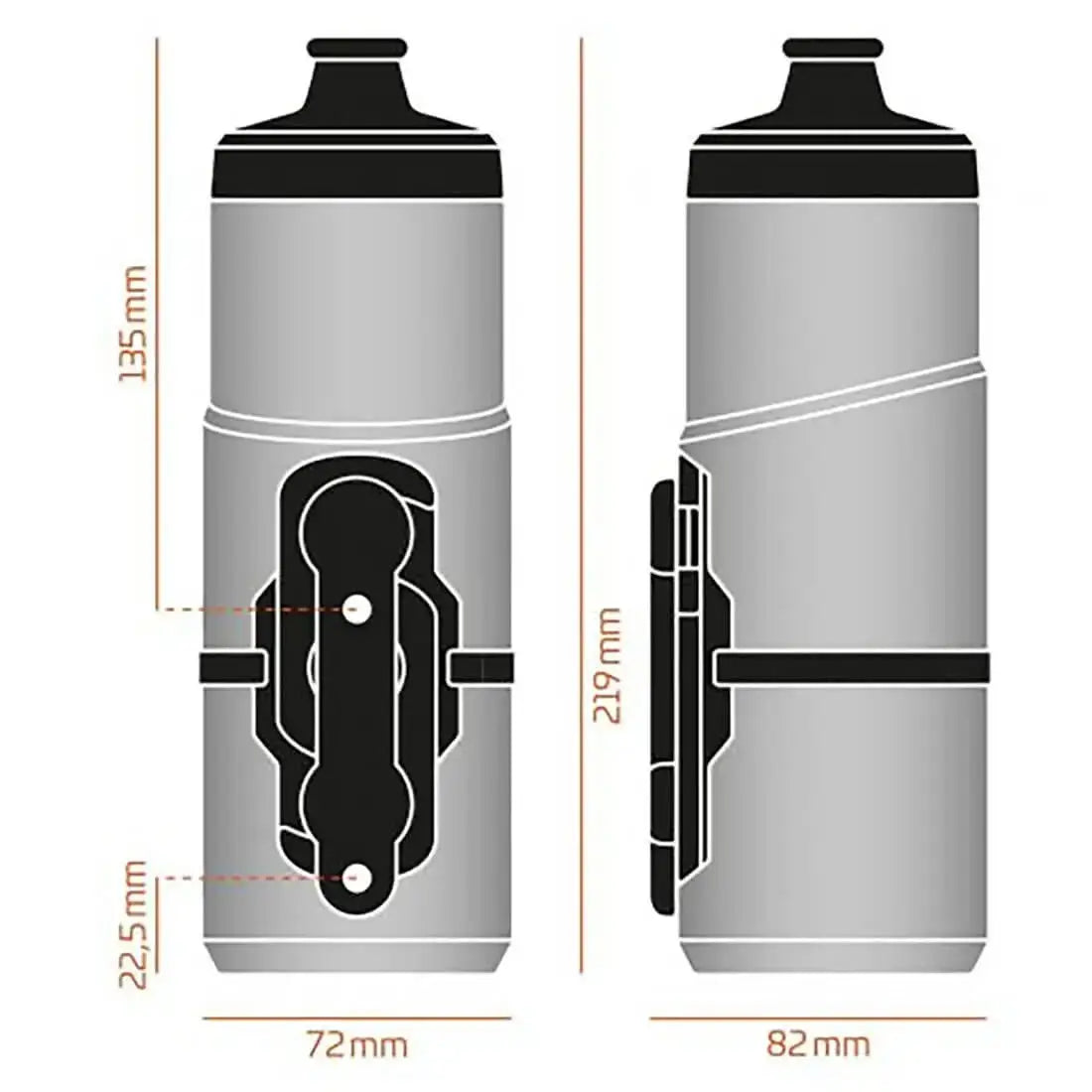 Fidlock Twist Bottle and Bike Mount with 600ml Clear Bottle - John Bull Clothing