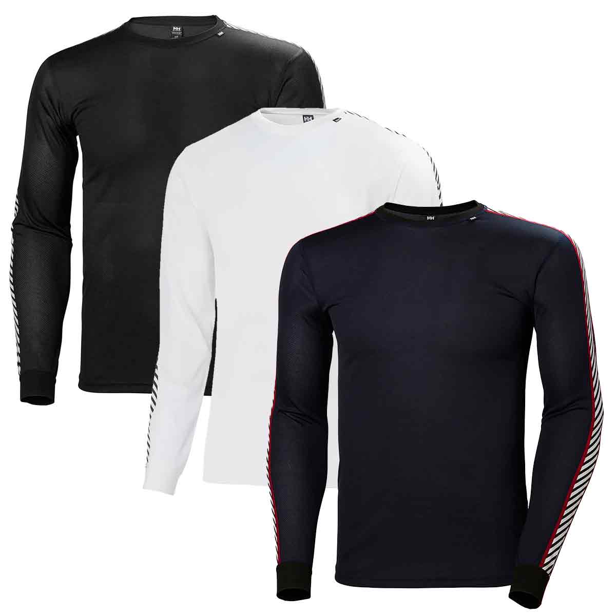 Helly Hansen Mens Lifa Stripe Long Sleeve Crew Base Layer - John Bull Clothing