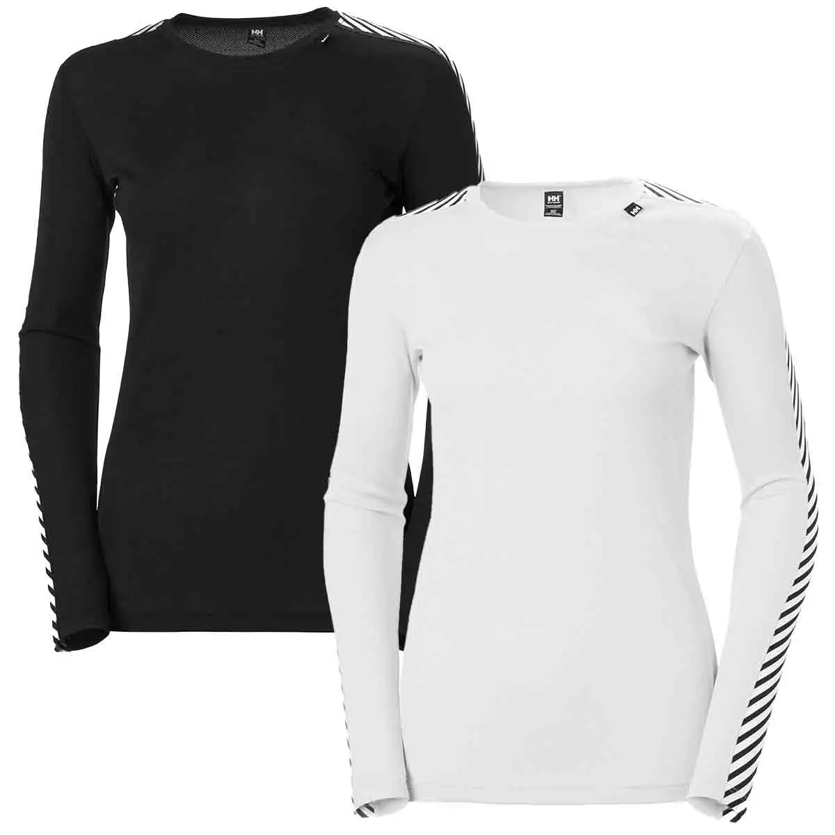 Helly Hansen Womens Lifa Stripe Long Sleeve Crew Base Layer - John Bull Clothing