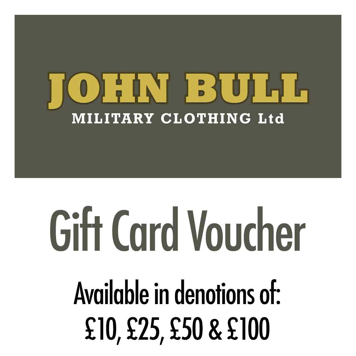 John Bull Clothing Gift Card Voucher - John Bull Clothing
