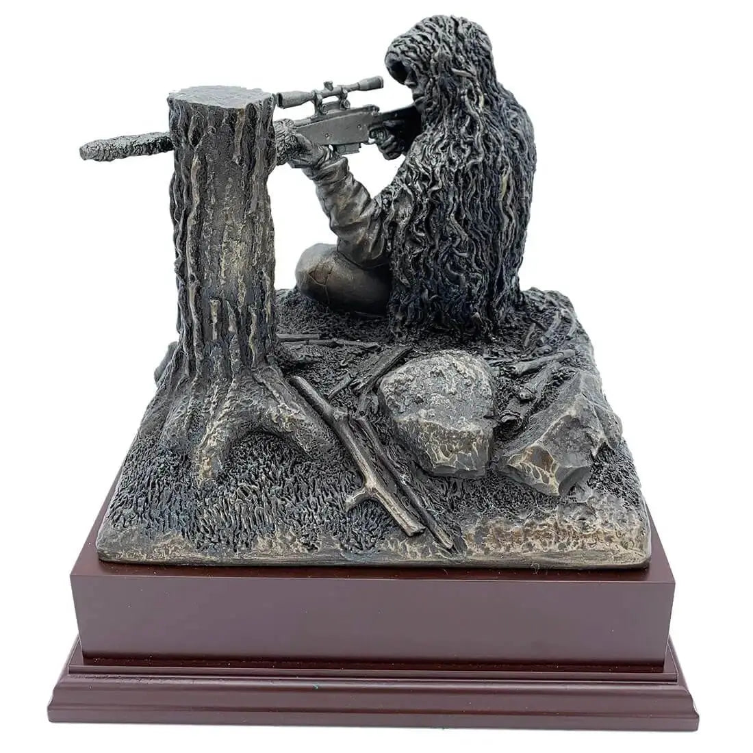 Kneeling Sniper Bronze Resin Figurine - John Bull Clothing