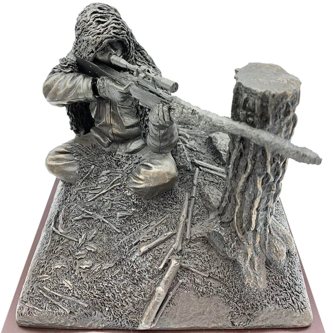 Kneeling Sniper Bronze Resin Figurine - John Bull Clothing