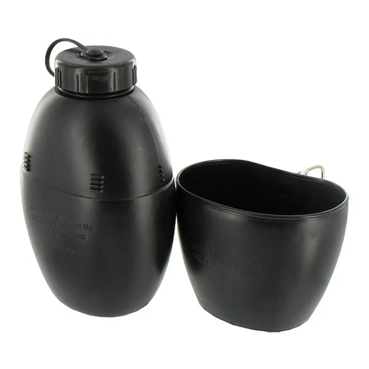 Kombat 58 Pattern Black Water Bottle and Mug Canteen - John Bull Clothing