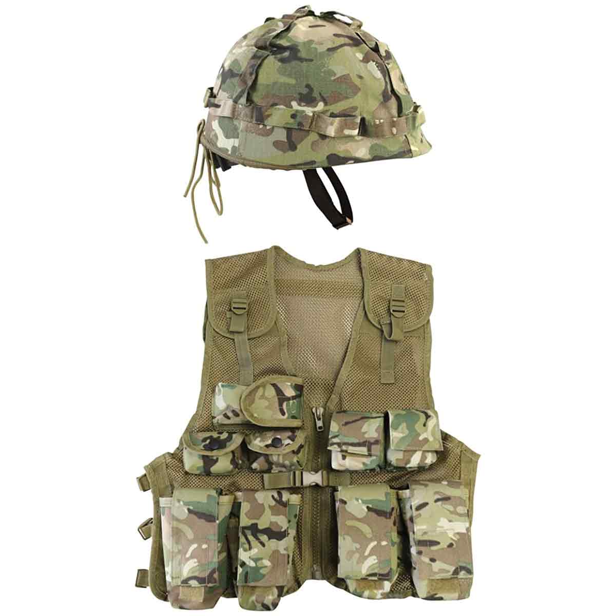 Kombat Kids Assault Vest and Helmet Set BTP - John Bull Clothing