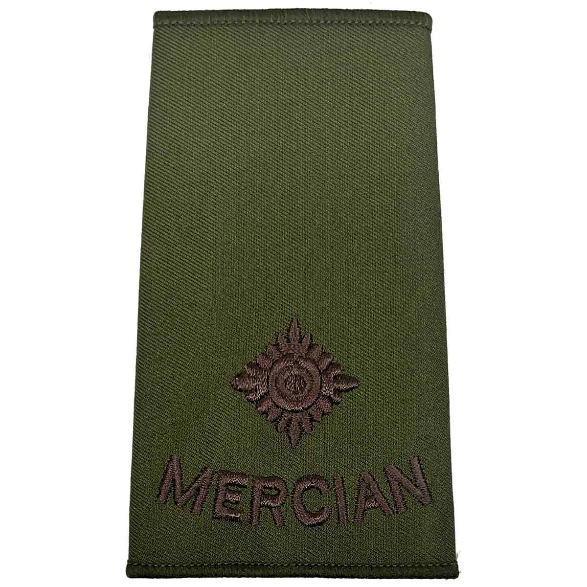 Mercian Regiment Olive Green Rank Slides (Pair) - John Bull Clothing