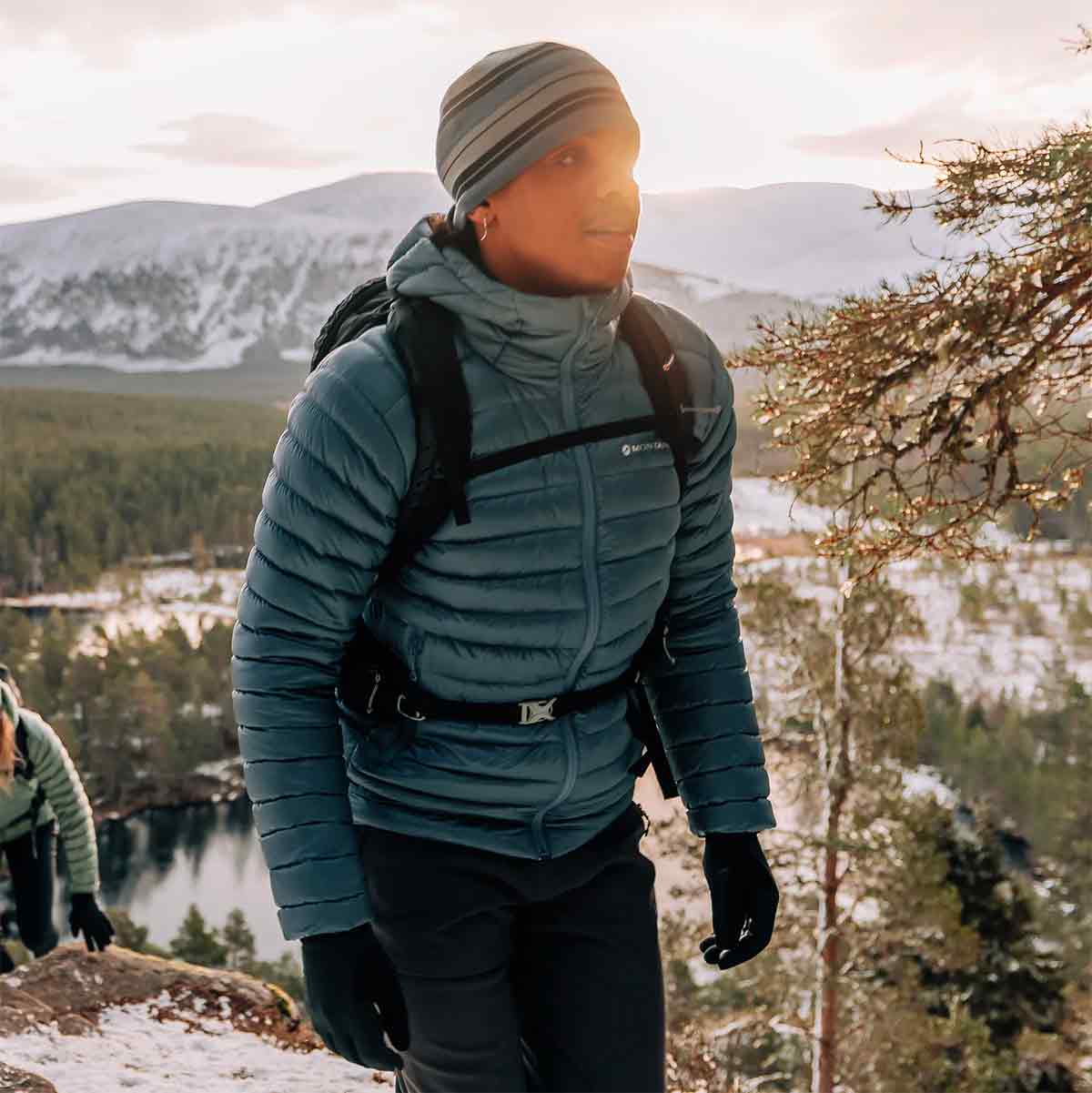 Men's frost dry down hooded jacket top