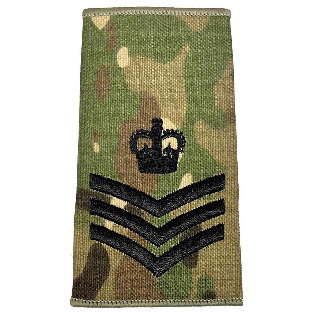 Ivory On MTP Epaulet Ivory On Multicam Rank Slide Epaulette - King's Crown C3R For British Army Style Military Uniform Accessory - Foto 13