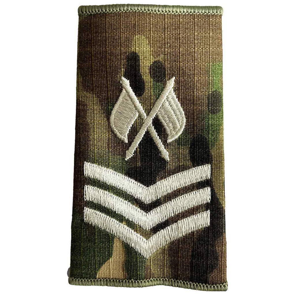 thumbnail image 2 of Multicam MTP Colour Sergeant Rank Patch – Hook (Sticky) Backed – Ivory 2 of 6