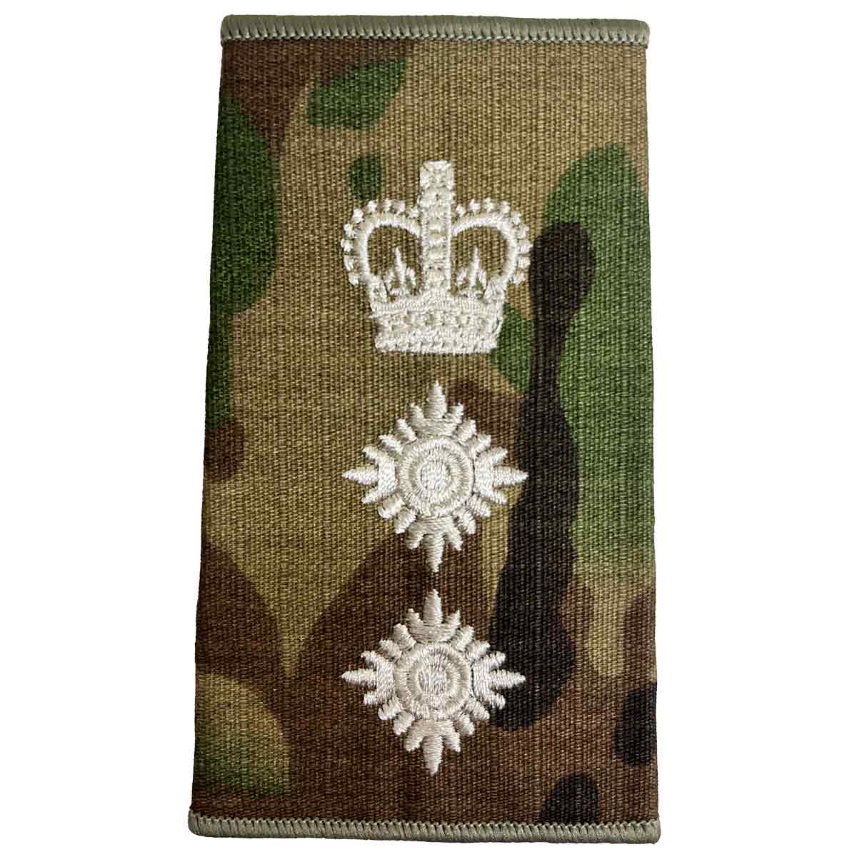 Multicam Rank Slides with Ivory Embroidery (Pair) - John Bull Clothing