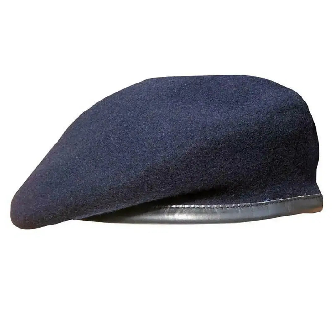 Navy Blue Silk Lined Army Beret - John Bull Clothing