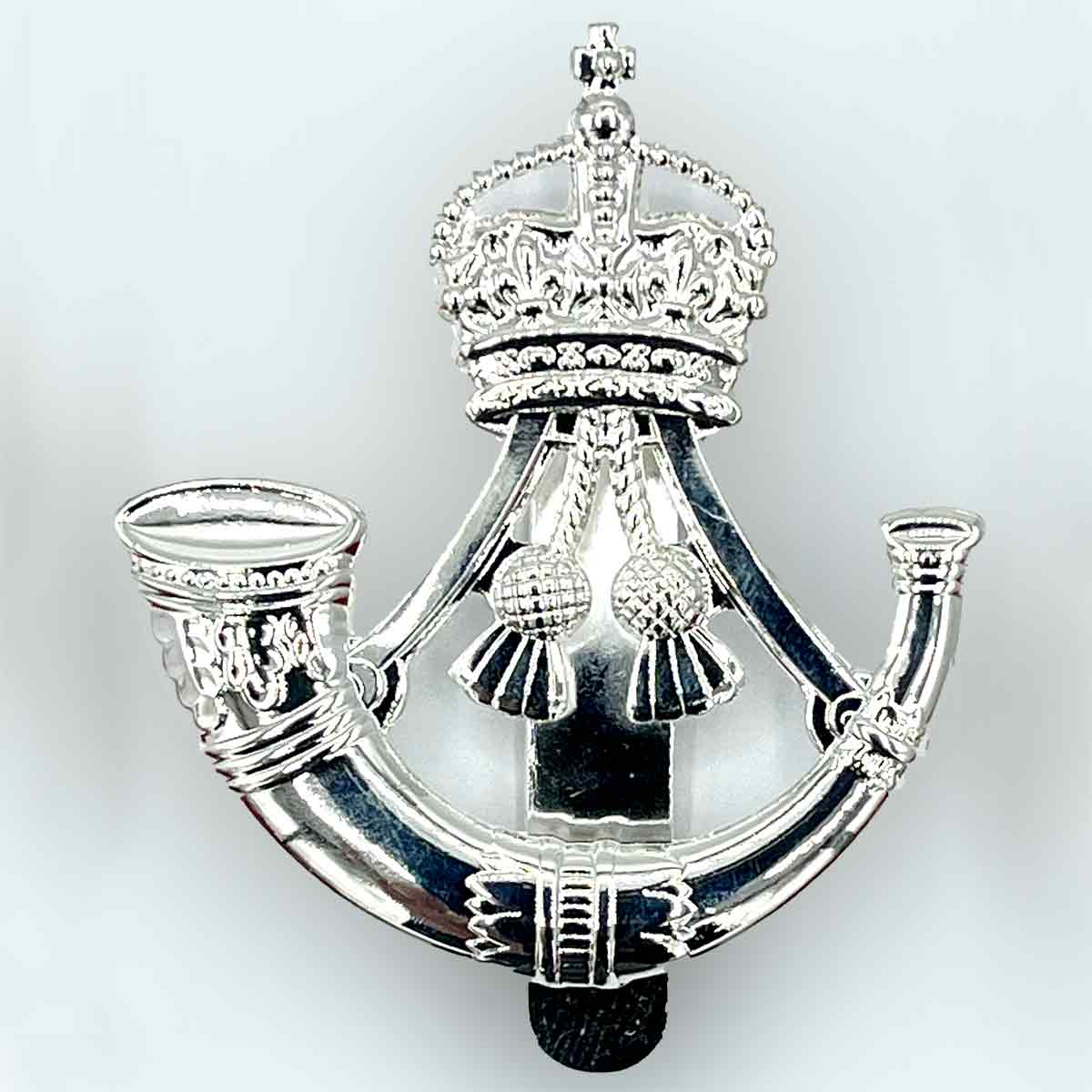 Rifles Regiment Cap Badge with Kings Tudor Crown - John Bull Clothing