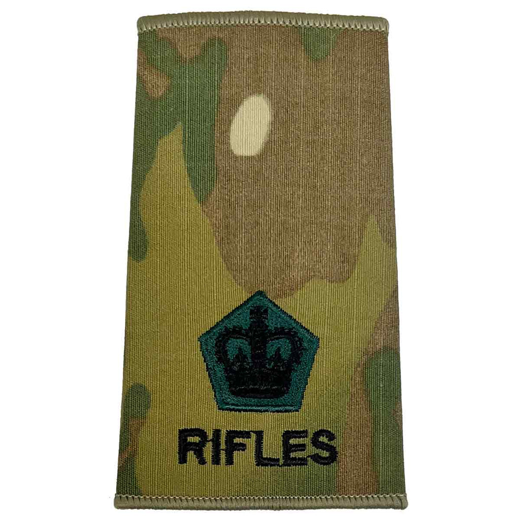 The Rifles Ranks Slides Rifles Regiment Rank Slides Multicam | John Bull Clothing