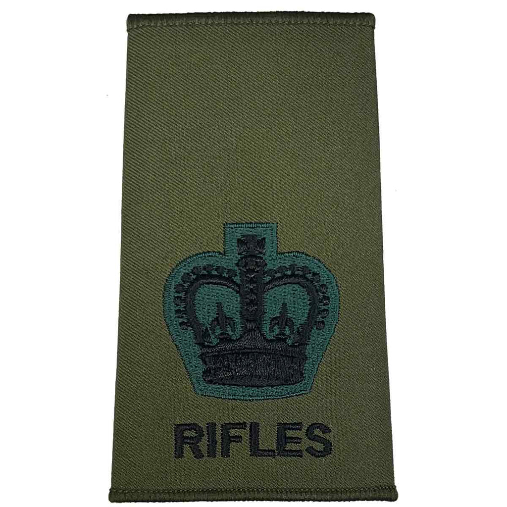 The Rifles Ranks Slides Rifles Regiment Rank Slides Olive Green (Pair) | John Bulls