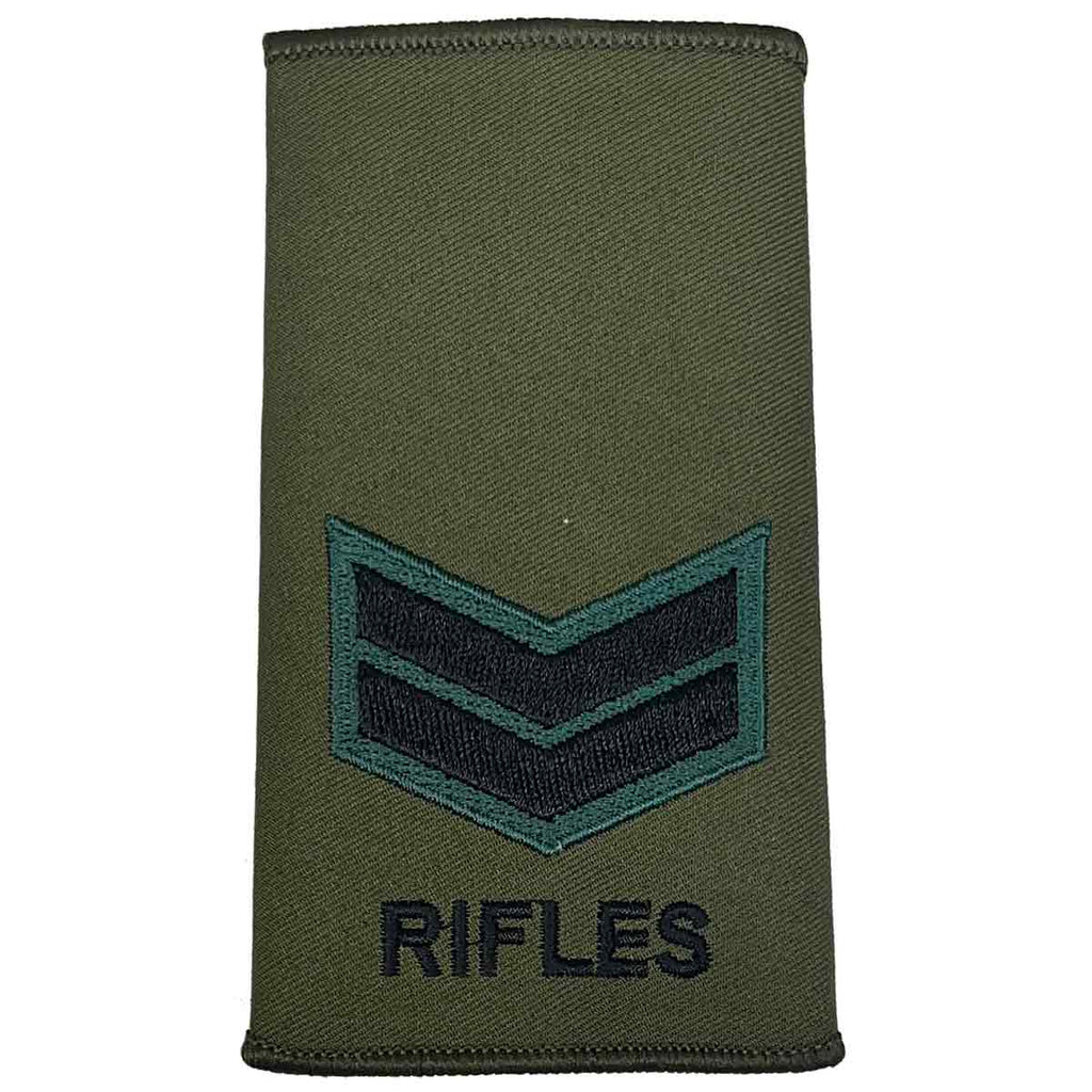 The Rifles Ranks Slides Rifles Regiment Rank Slides Olive Green (Pair) | John Bulls