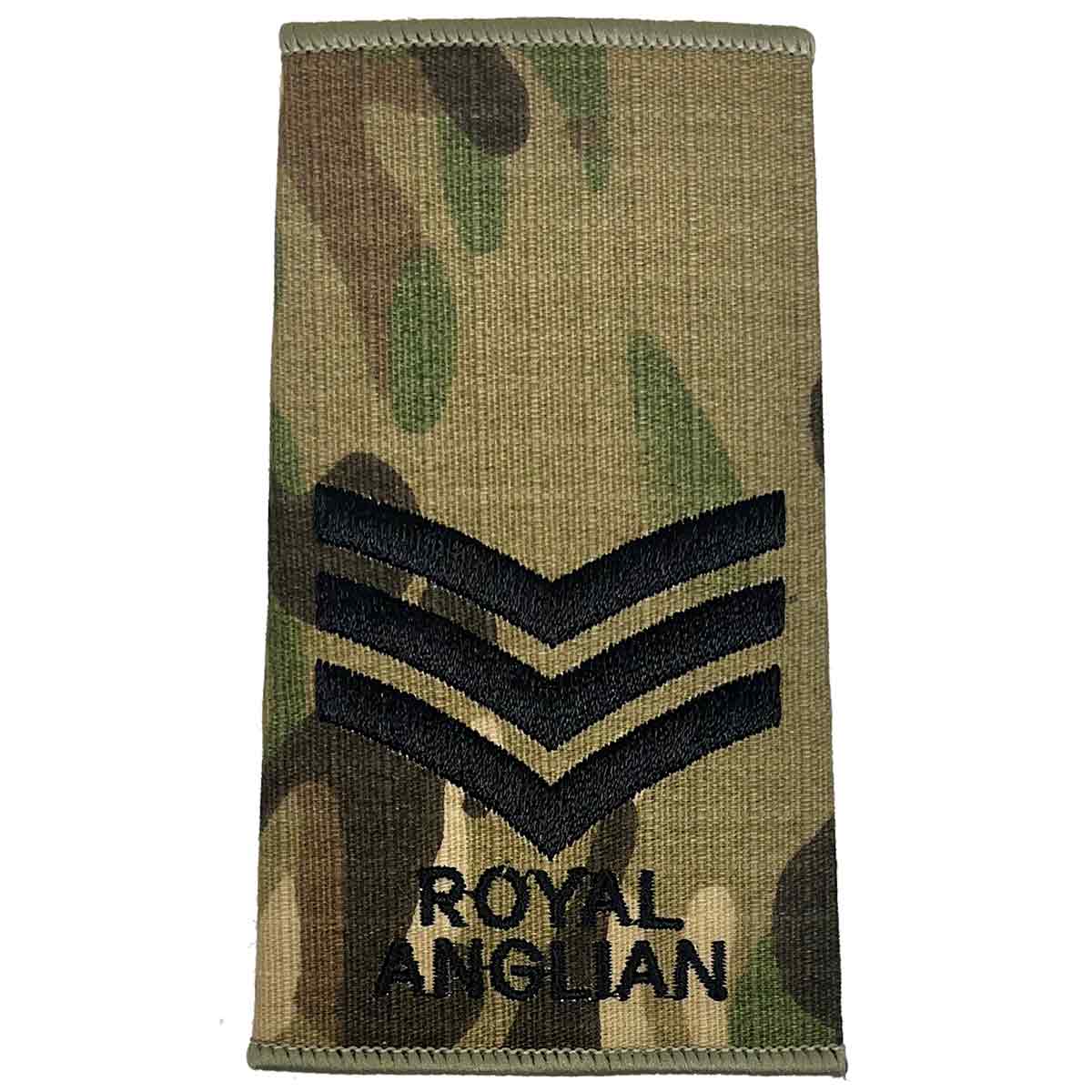 Royal Anglian Multicam Rank Slides (Pair) - John Bull Clothing