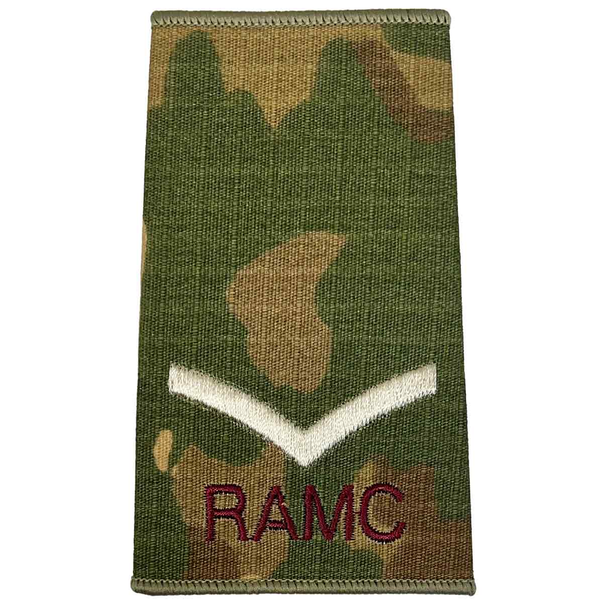 Royal Army Medical Corps Multicam Rank Slides (Pair) - John Bull Clothing