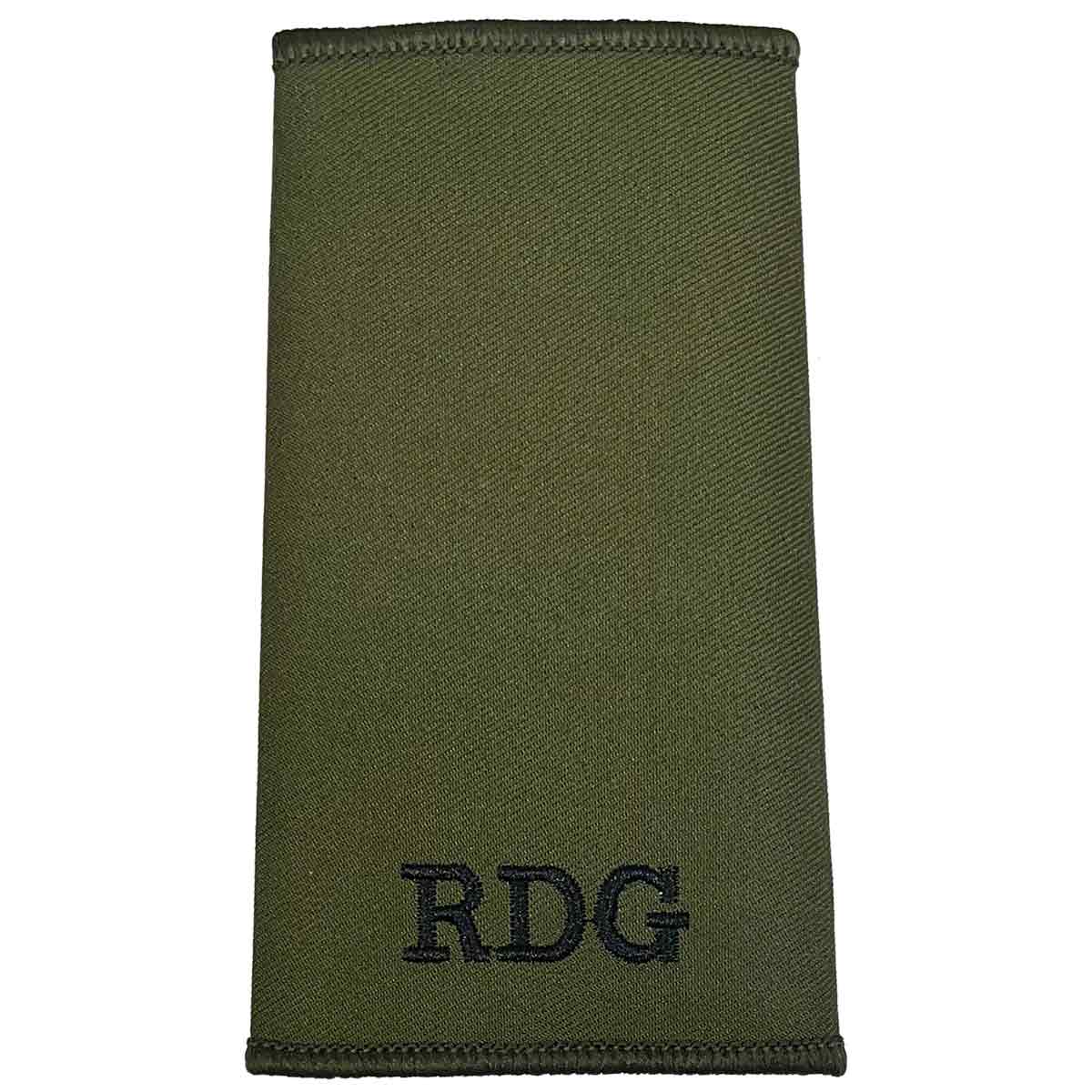 Royal Dragoon Guards Green Rank Slides (Pair) - John Bull Clothing