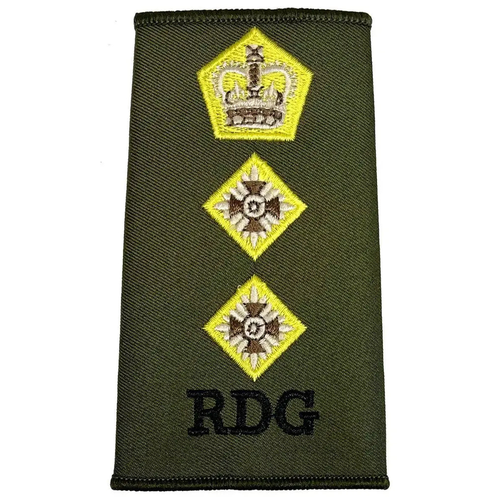 Royal Dragoon Guards Green Rank Slides (Pair) | John Bulls