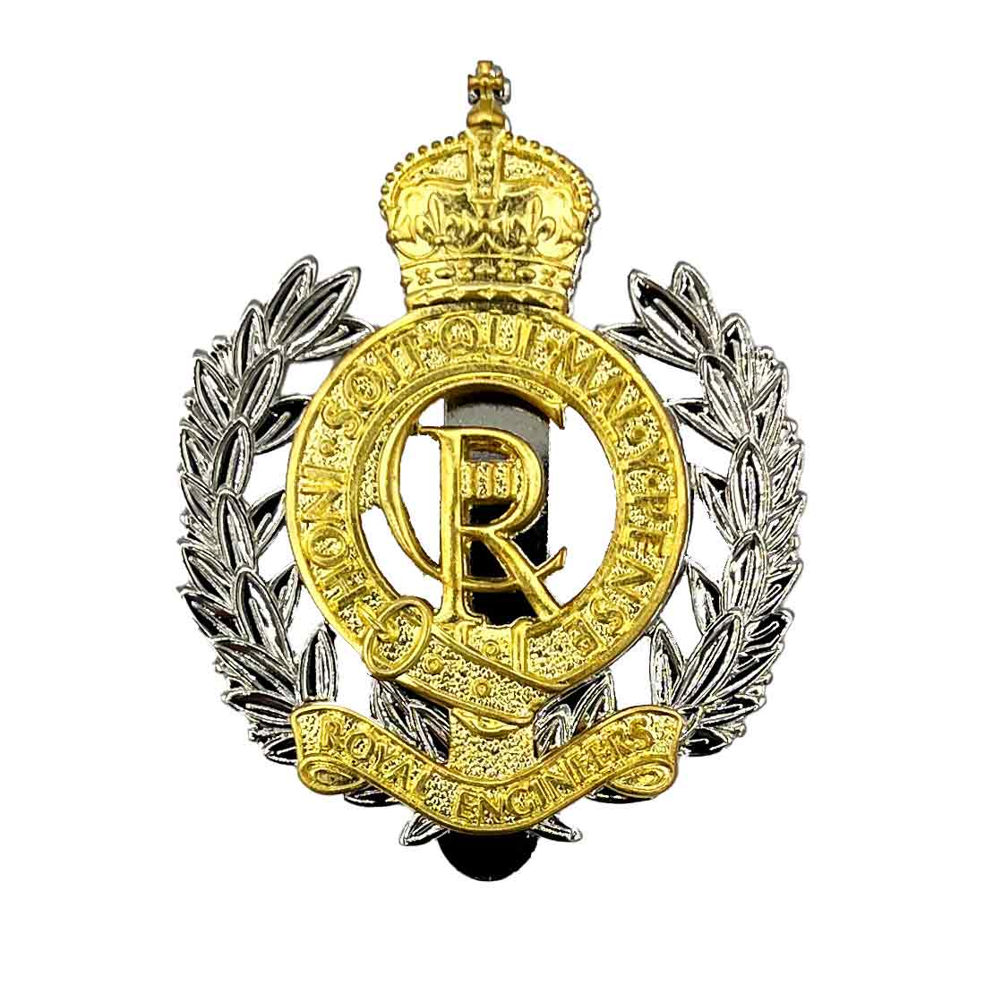 Royal Engineers Beret Cap Badge with Kings Tudor Crown - John Bull Clothing
