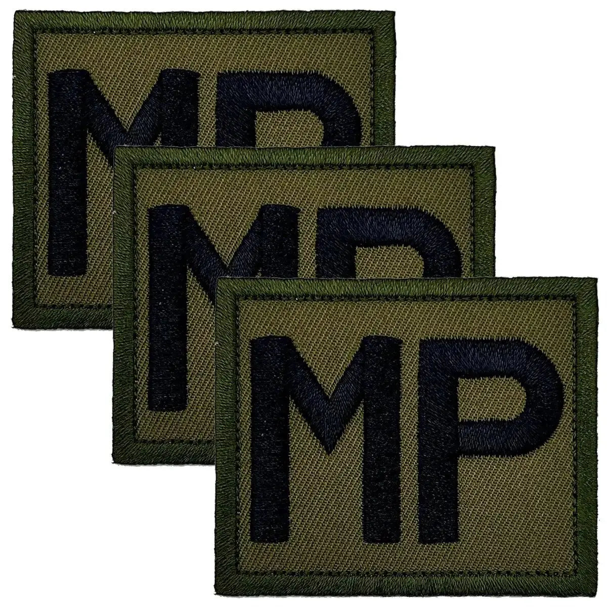 Royal Military Police TRF subdued green patch with black MP embroidery, iron or sew on for military uniform use.